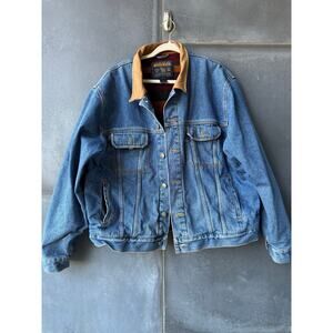 Vintage Aztec blanket lined Woolrich Chore Jean Jacket Size XL